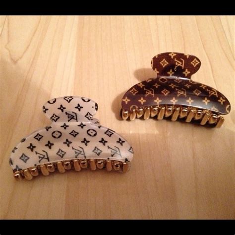 fake louis vuitton hair clips|louis vuitton claw clip.